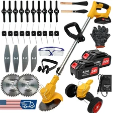 Electric Cordless Grass String Trimmer Edger Lawn Weed Eater Lawn Cutter 6 Inch