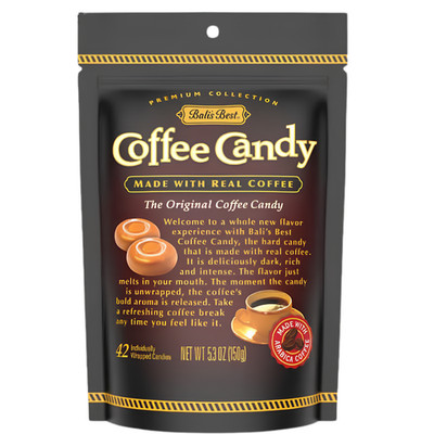 Balis Best Coffee Candy 5.3 oz Bag 42 Individually Wrapped Pieces