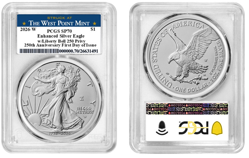 Pre- 2026 W Silver American Eagle $1 Enhanced PCGS SP70 First Day of Issue #99