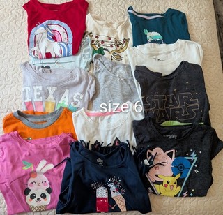 Girls lot of summer clothes size 6 All Different brand 13 pcs (Some New)
