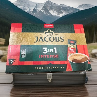 Jacobs 3in1 Intense löslicher Kaffee Instantkaffee Bohnenkaffee 12 x 10 Sticks