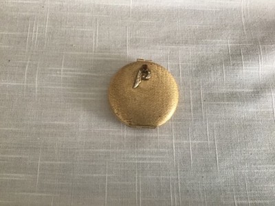 VTG REVLON LUCIDITY PRESSED POWDER COMPACT GOLD TONE WITH MIRROR.