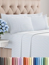Full 6 Piece Sheet Set - Comfy Breathable Cooling - Soft Hotel Luxury Beddin...
