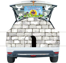 Halloween Trunk or Treat Car Decorations Kit - Religious Backdrop Christian Jesu