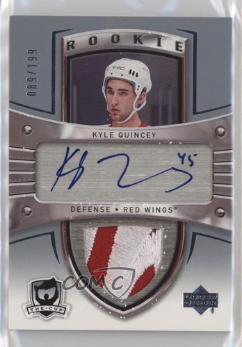 Kyle Quincey [Autograph Patch] #163 2005 Upper Deck the Cup card