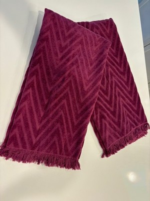 Missoni Hand Towel Set Vintage Wine Color Fringe Zig-Zag | eBay