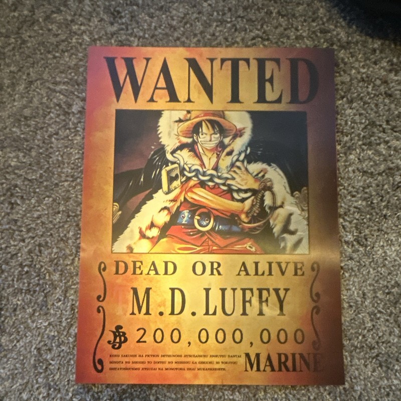 One Piece WANTED Poster Set - Monkey D. Luffy & Brook Character Posters