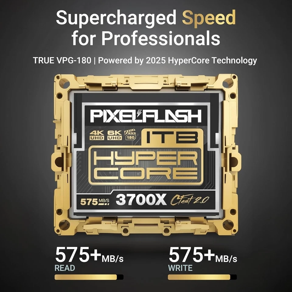Tarjeta HyperCore 1 TB CFast 2.0 - 575 MB/s, video cinematográfico DSLR Foto 4 de 4