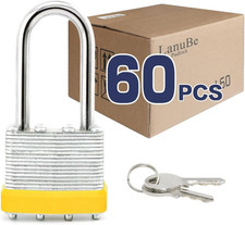 Lock Laminated Steel Padlock 1-9/16", 40Mm , Keyed Alike Locks, Long Shackle,Ma