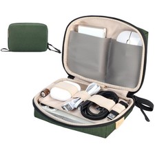 Electronics Travel Organizer Compact Charger Case Padded Polyester Bag