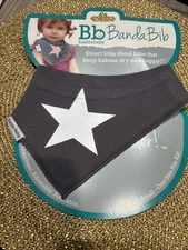 💜New Bazzlebaby BOYS GRAY Bandana Bib Absorbent soft Bazzle Baby NEW-$2