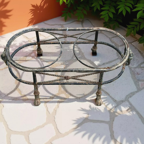 Metal Dog Bowl Stand Unbranded Black Copper 7.5 Diameter Two Bowls