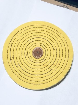(10 Qty ) BUFF FOR POLISHING RAZOR EDGE BUFFING WHEEL YELLOW MUSLIN 6'' POLISH