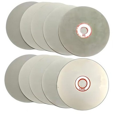 Diamond Flat Lap Disc Set 10 PCS, ENLAYER 4Inch Diamond Polishing Disc 