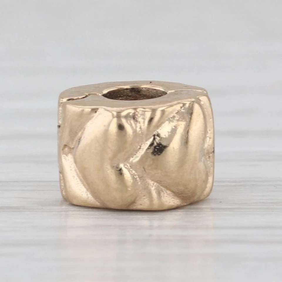 Authentisch PANDORA Herz Clip Perle Anhänger 14k Gold 750243 Ale