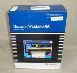 Vintage 1988 Microsoft Windows/386 PC Software