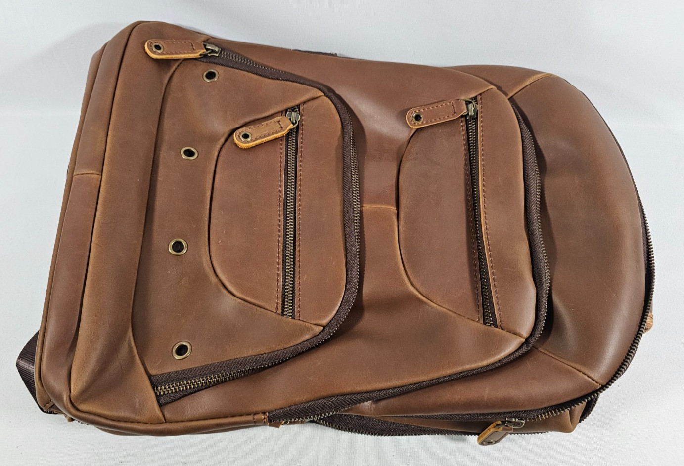 16" Laptop Sleeve For Men Women Tsa Friendly Travel Brown Zip