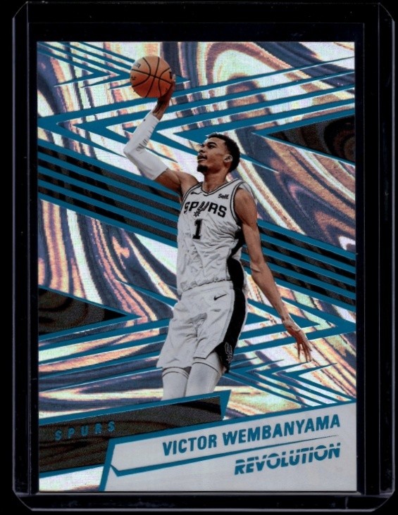 2024-25 Panini Revolution Basketball Victor Wembanyama #79 Teal Swirl /49