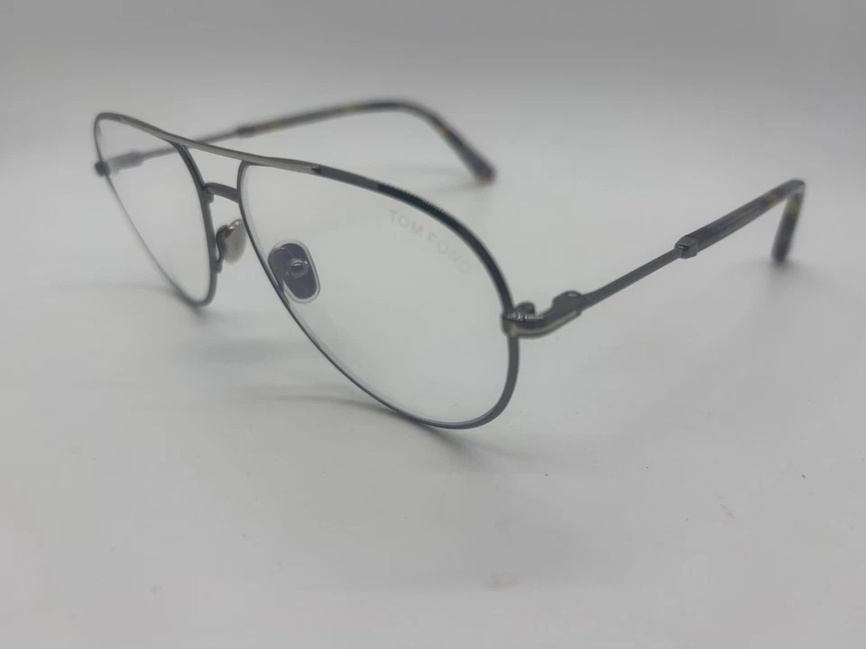 New Tom Ford FT TF5829-B 008 Silver Aviator Eyeglasses 57-14-145mm NO CASE - Image 3 of 4