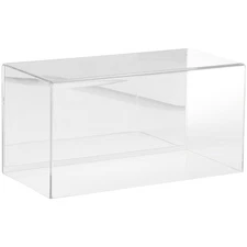 Plymor Clear Acrylic Display Case w/ No Base (Mirror Back), 12" W x 6" D x 6" H