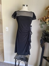 Dress Black Lace Net Trim New