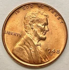 1948-D  Uncirculated BU Red RD - Lincoln Wheat Cent  ~ B841