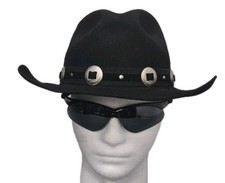 western cowboy hat 7 black 100% virgin wool made in USA