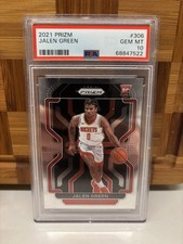 JALEN GREEN 2021-22 Prizm #306 PSA 10 GEM MINT Rookie RC ROCKETS SUNS