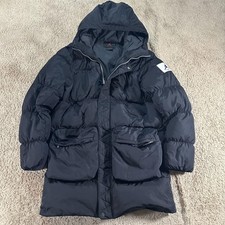Jordan Flight Parka Mens Small Black Hooded Long Down Puffer Heritage