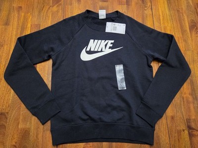 Nike Sportswear Women's Club Fleece Essential Graphic Sweatshirt BV4112 Black XS