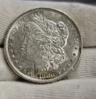 1880 US Morgan Silver Dollar $1 AU (Cleaned)
