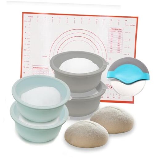 Pizza Making Accessories,4Pcs Stackable 4pc Pizza dough Box +Pizza tools