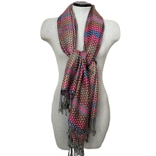 Pashmina Scarf Women's Scarf Wrap Shawl Pashmina & Silk 68"X27"  Multi Color -lp