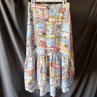 MLLE GABRIELLE | Postcard High Low Skirt Mallorca Boho Resort Trip Travel | S