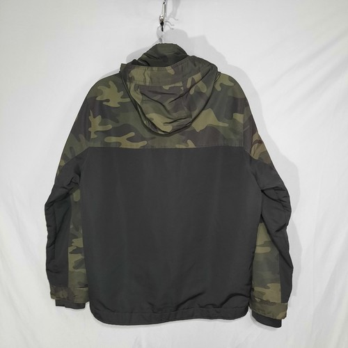 Hollister Jacket Mens Large All Weather Green Camo Fleece Lined Hooded Coat - Picture 8 of 12