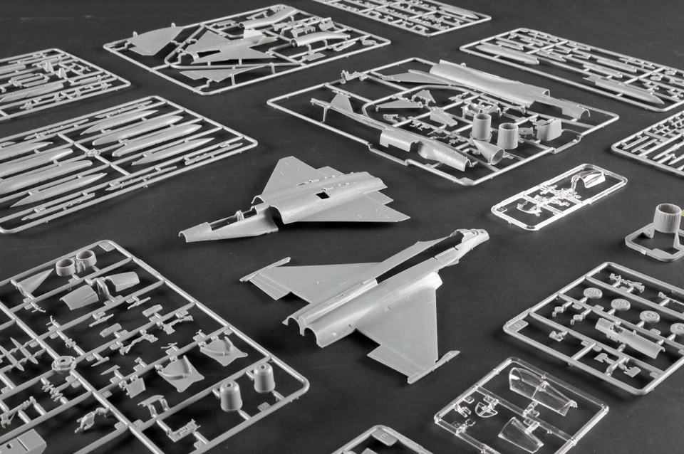 Trompetista 1690 Paquistaní J-10CE y Rafale Indio Conjunto de Dos Kits de Modelos a Escala 1/72 Foto 4 de 4