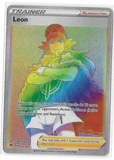 Leon 195/185 Vivid Voltage Sword & Shield Rainbow Secret Rare Pokemon TCG NM on eBay