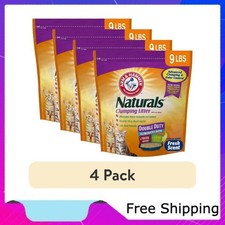  4 pack ARM  HAMMER Naturals Clumping Cat Litter With Corn Fibers,Odor Control