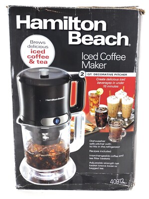 Hamilton Beach Delicious Iced Coffee Maker 40912  Brews Coffee & Tea, 2 Quarts