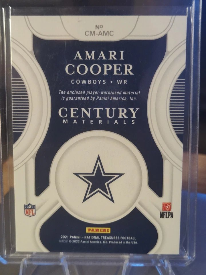 2021 National Treasures Century Materials Amari Cooper 2 Color Patch #6/25 - Image 2 of 3