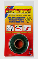 RESCUE TAPE Self-Fusing GREEN Silicone Repair Permanent Waterproof 1" x 12 ft