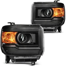 LED Headlights Assembly For 2014-2019 GMC Sierra 1500 2500HD 3500HD Pair
