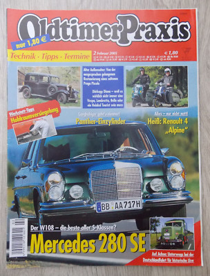 Oldtimer Praxis Februar 2005 2/2005 Panther M120 Renault 4 Alpine Mercedes 280S