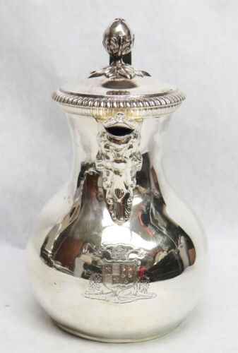1890's FRENCH STERLING SILVER "COFFEE FOR ONE" 6 1/2" MINI POT GREAT CREST - Picture 3 of 9