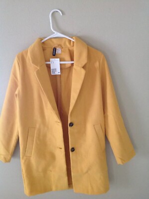 HM Divided Womens Coat Yellow Size Small