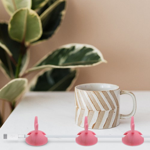 4 Pcs Silicone Ligne Carte Appareil Cordon Support Bâton Lapin Câble - Photo 2/12