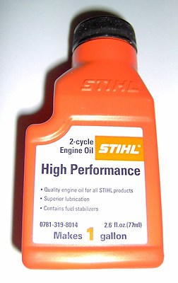 1 High Performance 2 cycle Engine Oil 2.6 oz MAKE 1 Gallon STIHL 0781-319-8014
