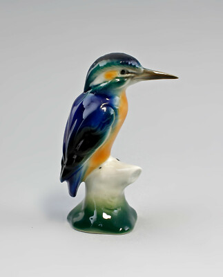 9942096-d Porzellan Figur Vogel Eisvogel Wagner & Apel H11cm