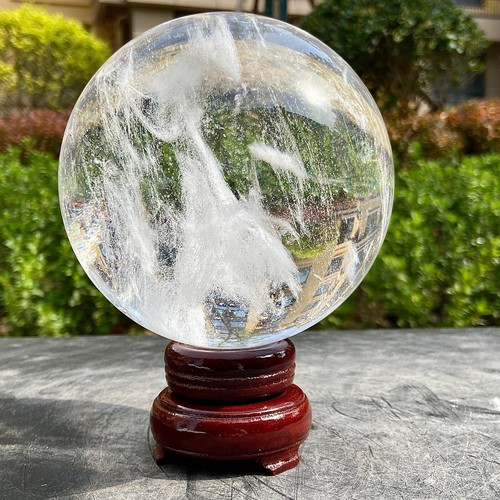 Pietra da fusione bianca 3,61 libbre sfera di quarzo cristallo sfera energetica Reiki guarigione - Foto 11 di 13