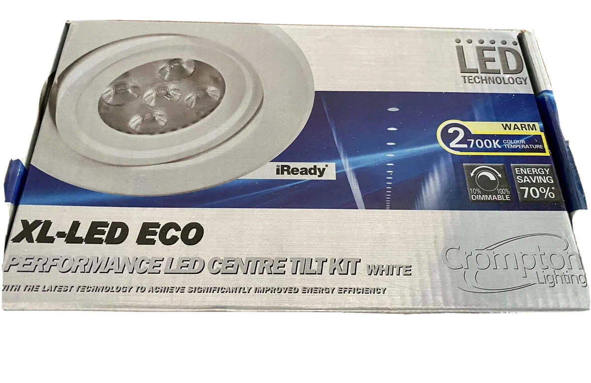 XL LED ECO Crompton Downlight Lighting Tilt Kit 2700 K Warm White Dimmable